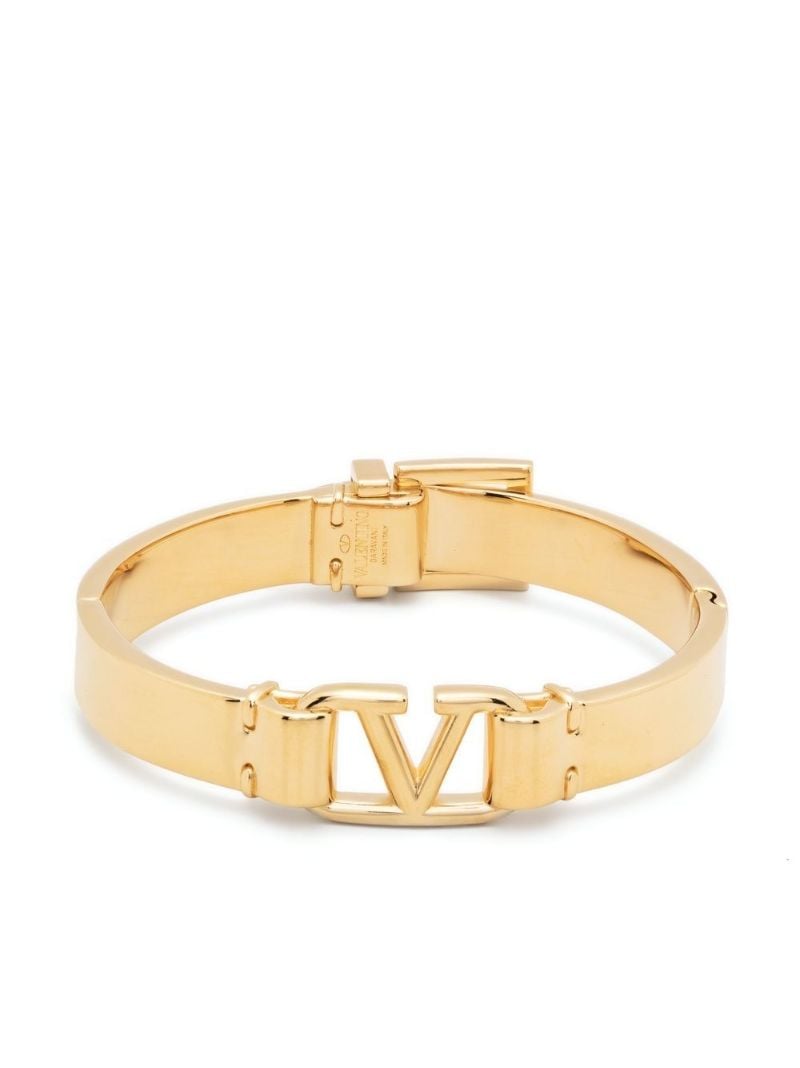 Gold-tone Vlogo Signature Bangle Bracelet