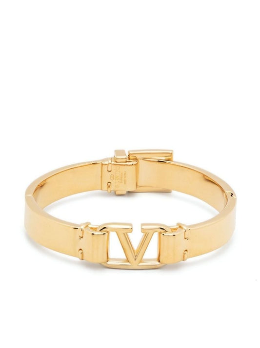 Gold-tone Vlogo Signature Bangle Bracelet