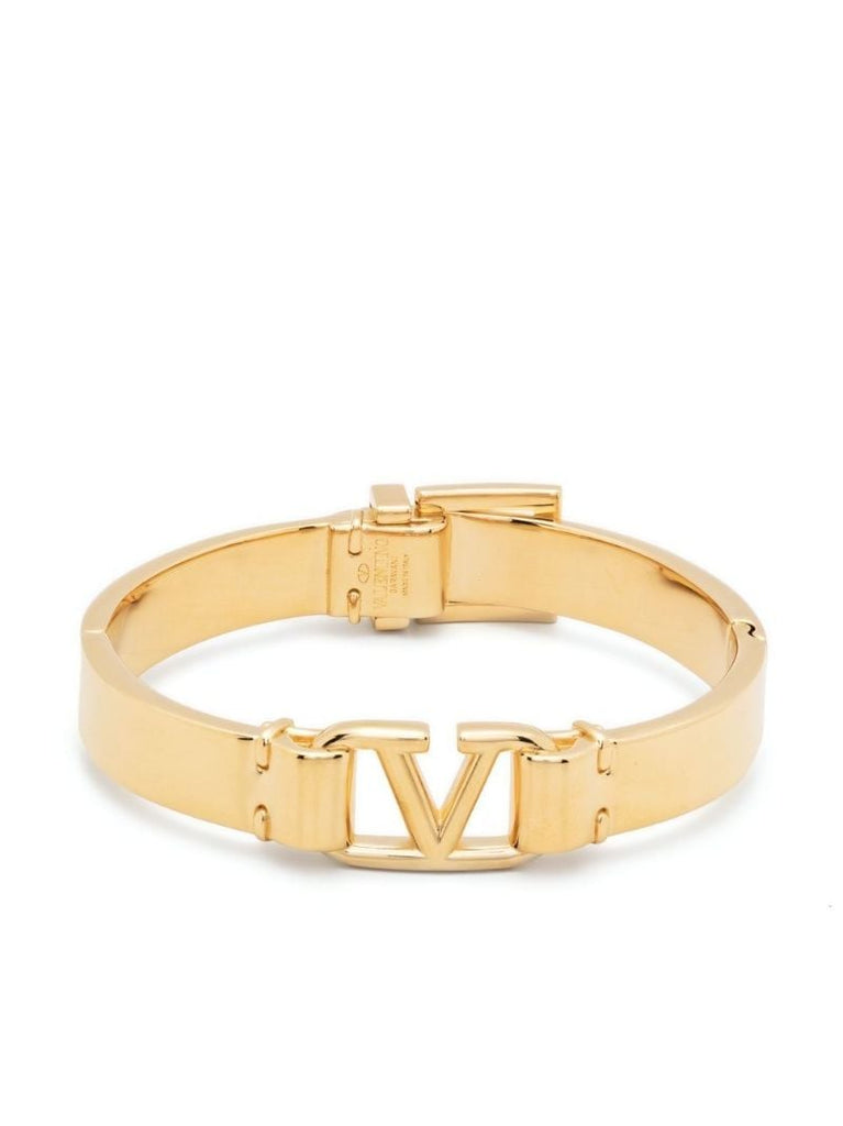 Gold-tone Vlogo Signature Bangle Bracelet
