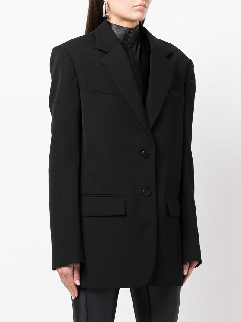 Black Oversize Single-breasted Blazer
