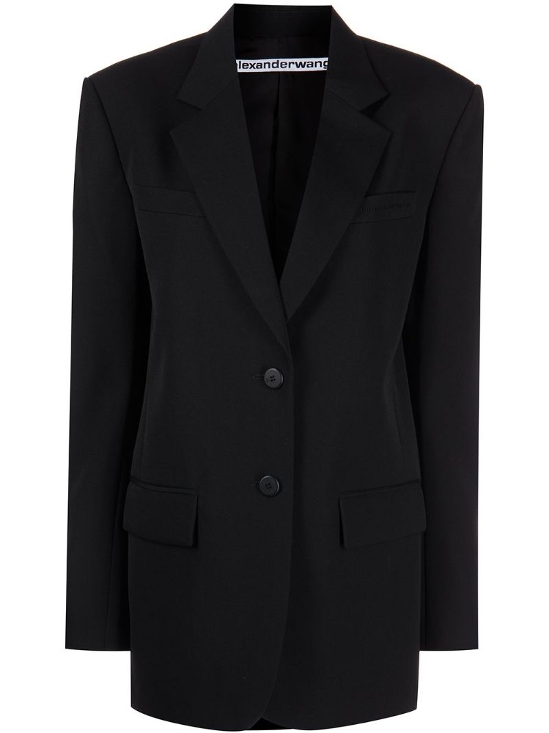 Black Oversize Single-breasted Blazer