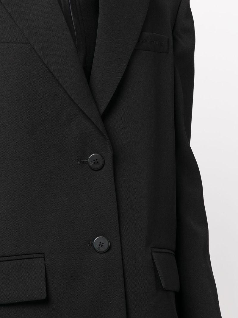 Black Oversize Single-breasted Blazer