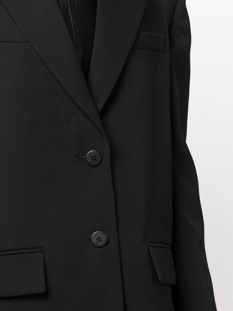 Black Oversize Single-breasted Blazer