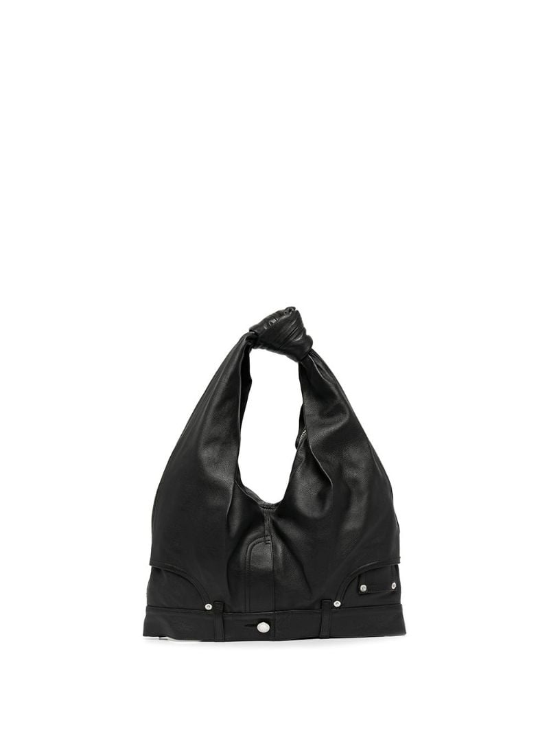 Black Small Hobo Leather Bag