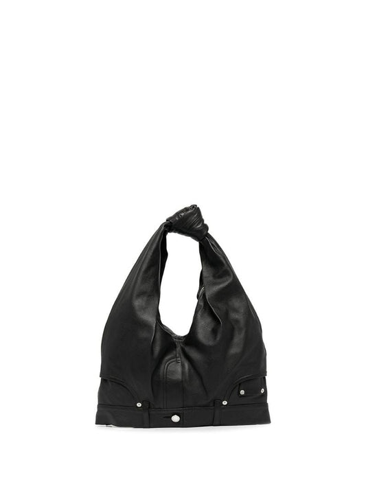 Black Small Hobo Leather Bag
