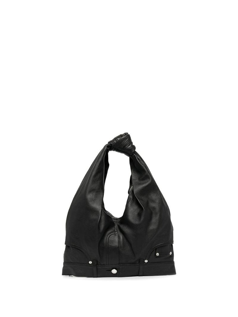 Black Small Hobo Leather Bag