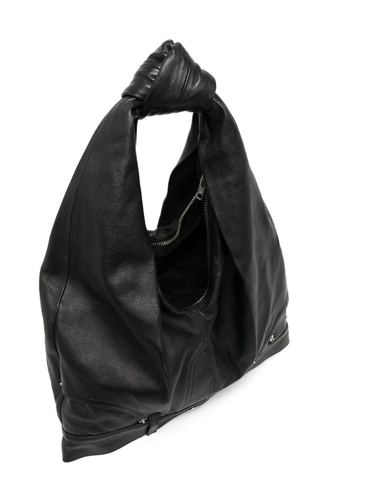 Black Small Hobo Leather Bag