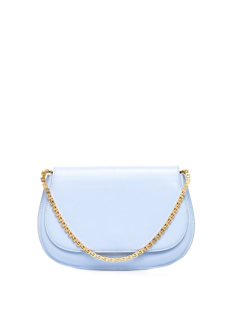 Blue Crest Leather Shoulder Bag
