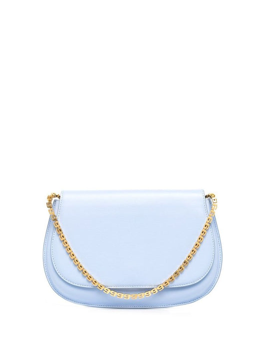 Blue Crest Leather Shoulder Bag