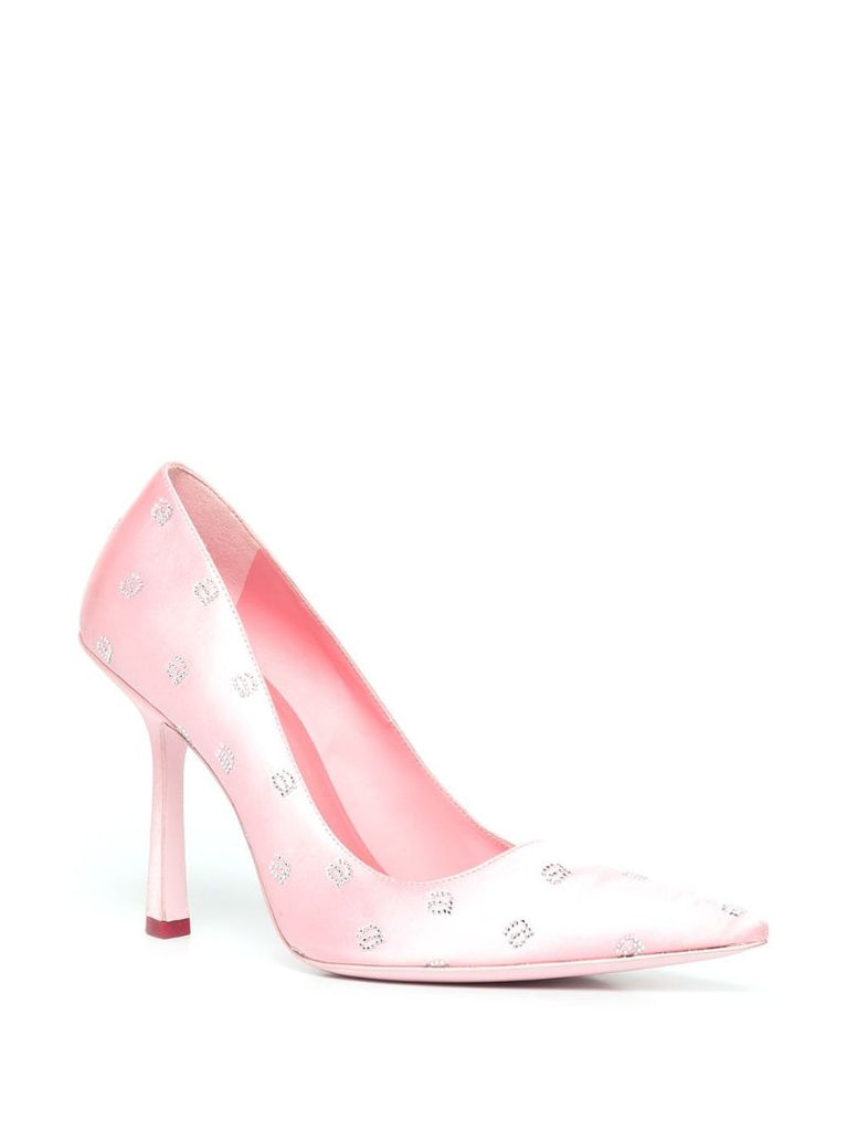 Pink Delphine 105 Satin Pumps