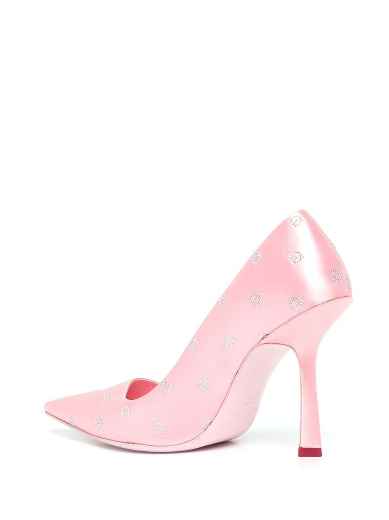 Pink Delphine 105 Satin Pumps