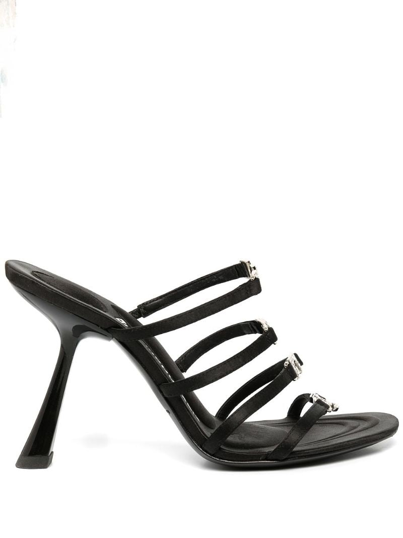Black Nala 105 Crystal Embellished Sandals