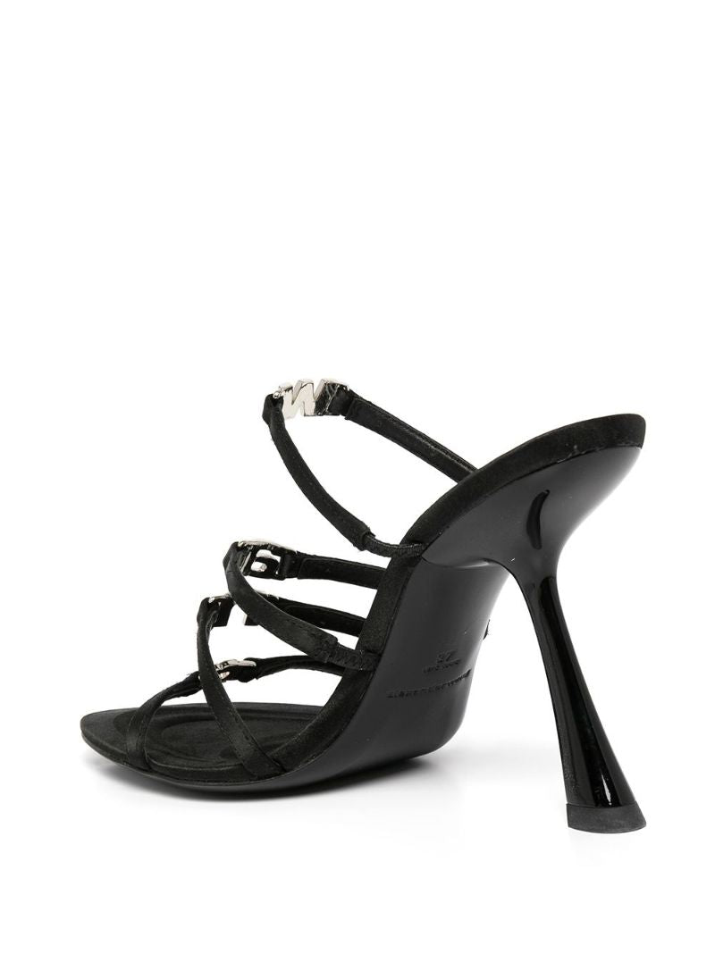 Black Nala 105 Crystal Embellished Sandals