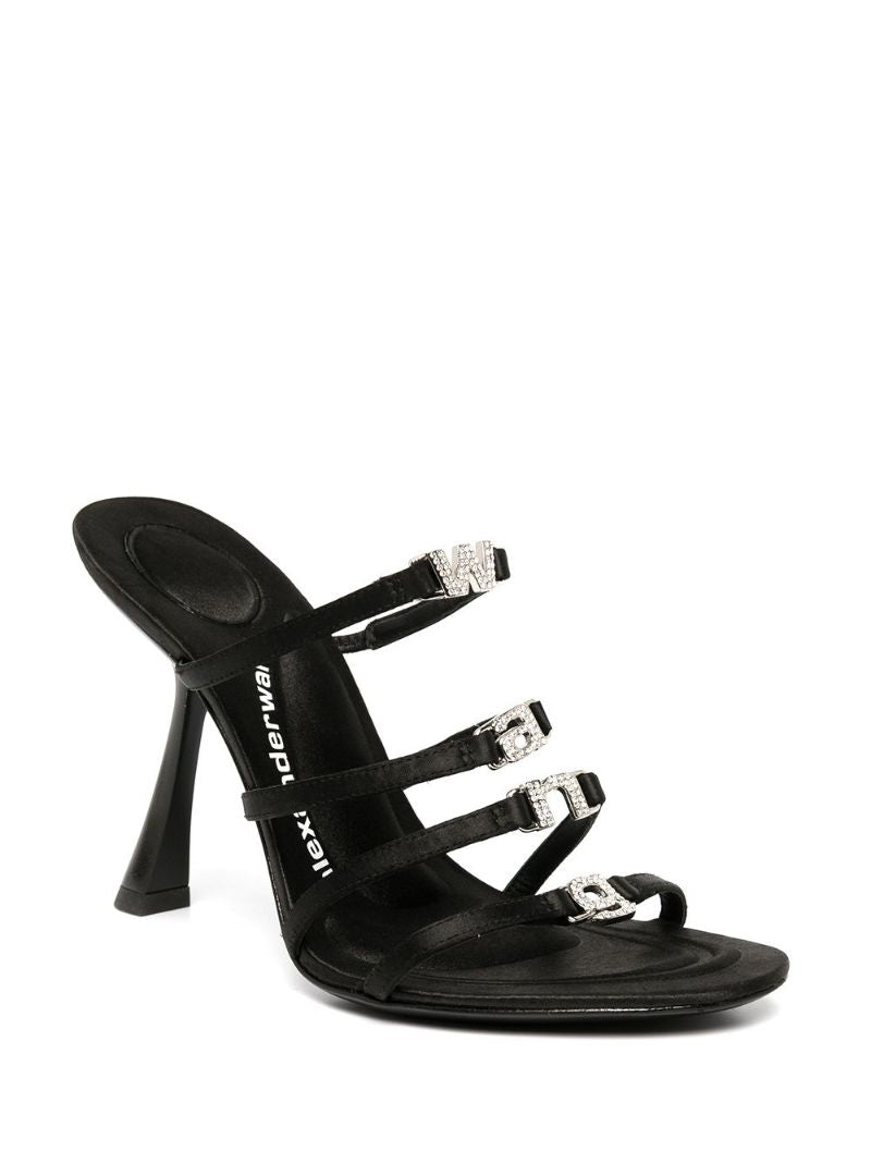 Black Nala 105 Crystal Embellished Sandals