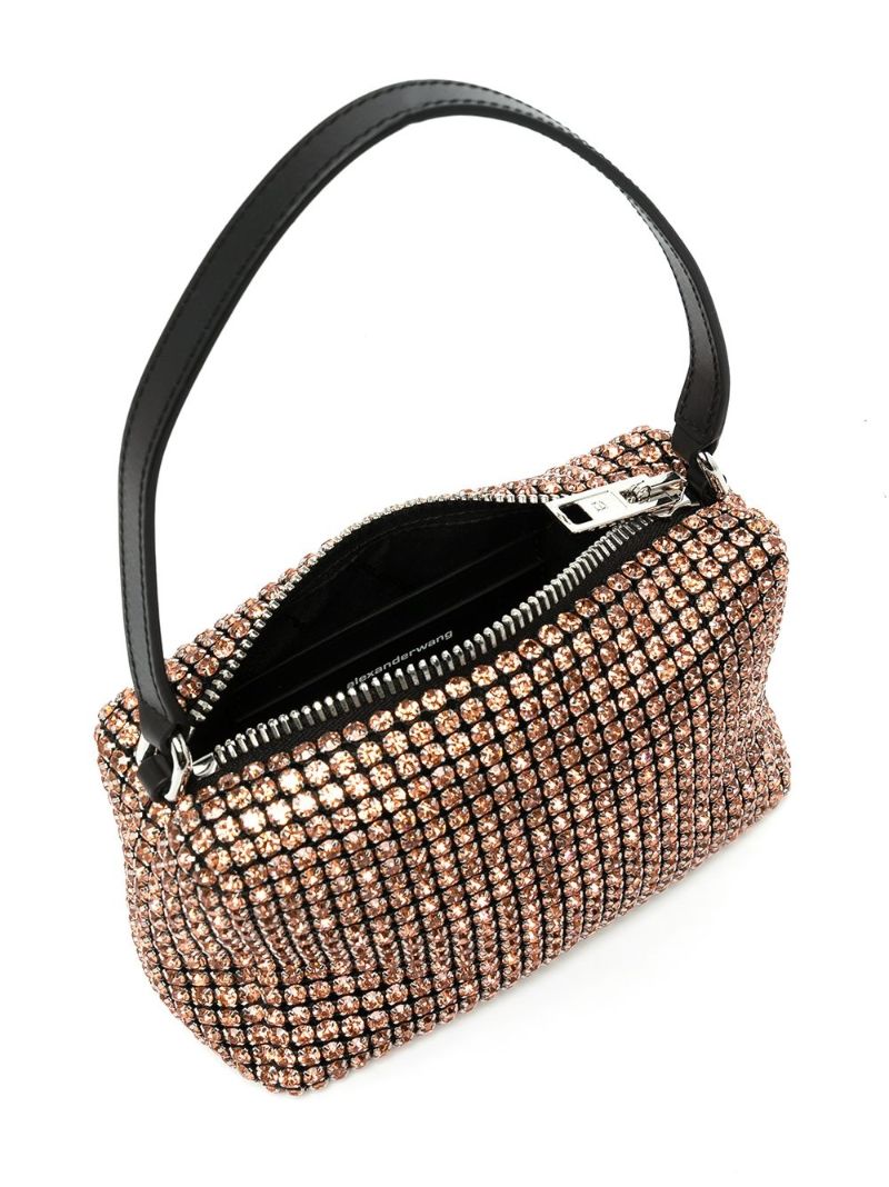 Brown Heiress Medium Crystal Mini Bag