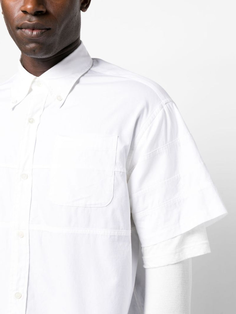 White Double-layer Cotton Shirt