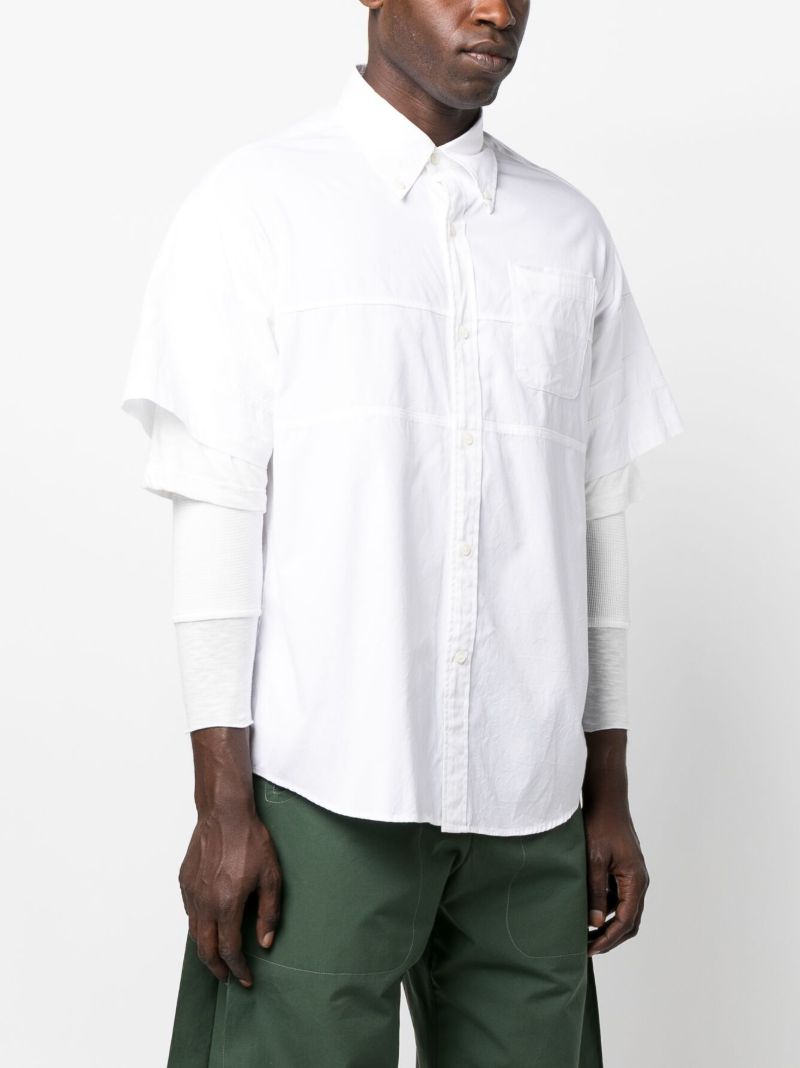 White Double-layer Cotton Shirt