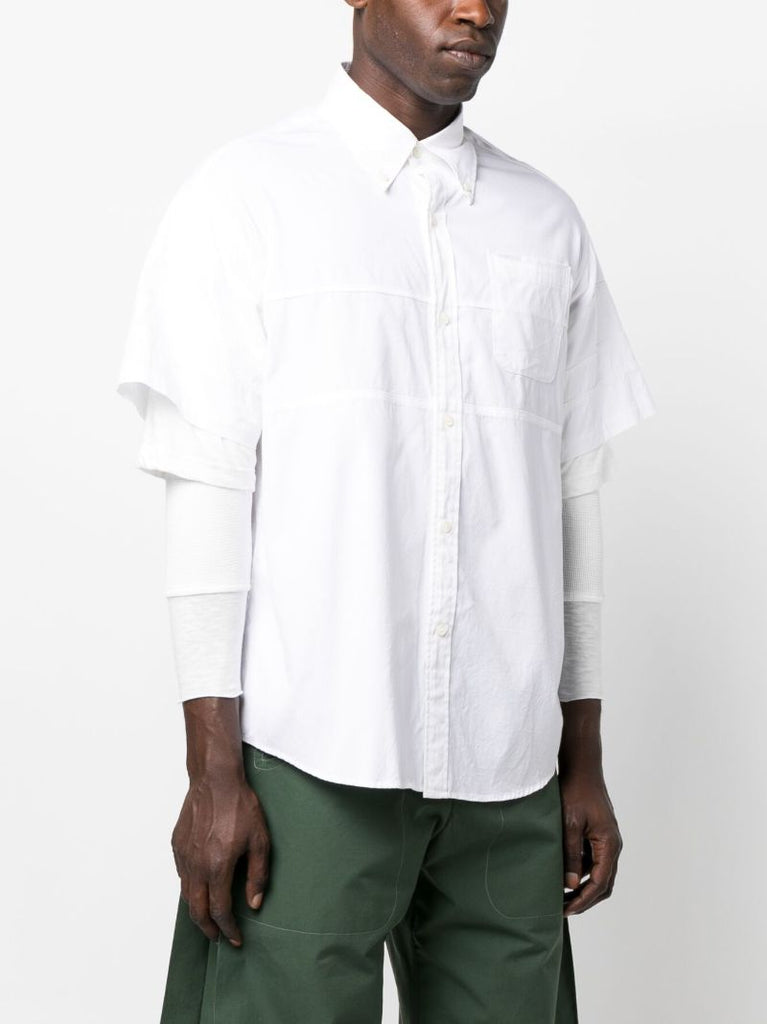 White Double-layer Cotton Shirt