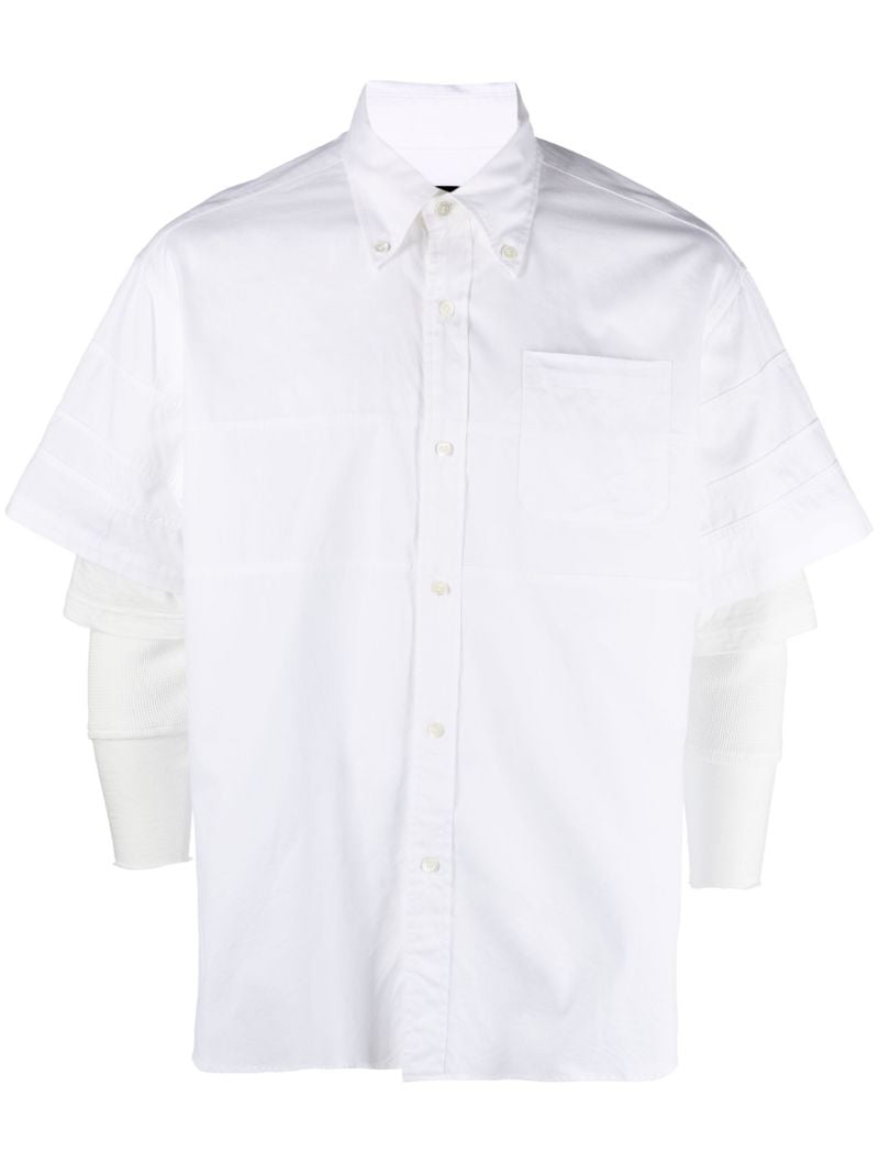White Double-layer Cotton Shirt