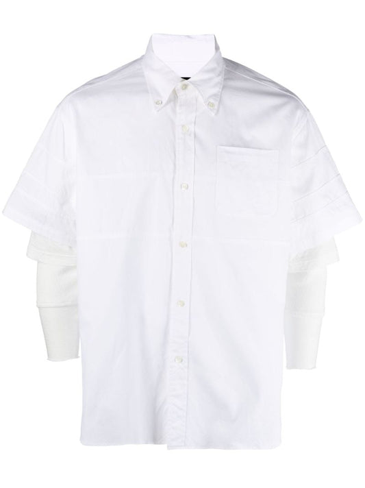 White Double-layer Cotton Shirt