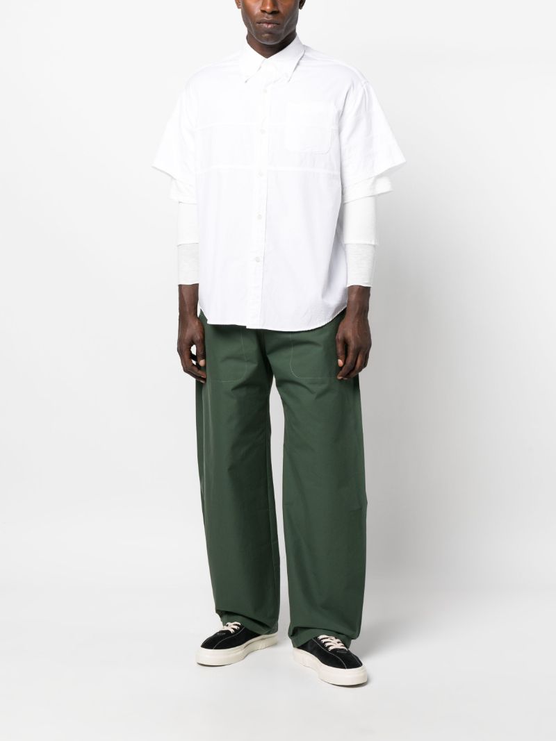 White Double-layer Cotton Shirt