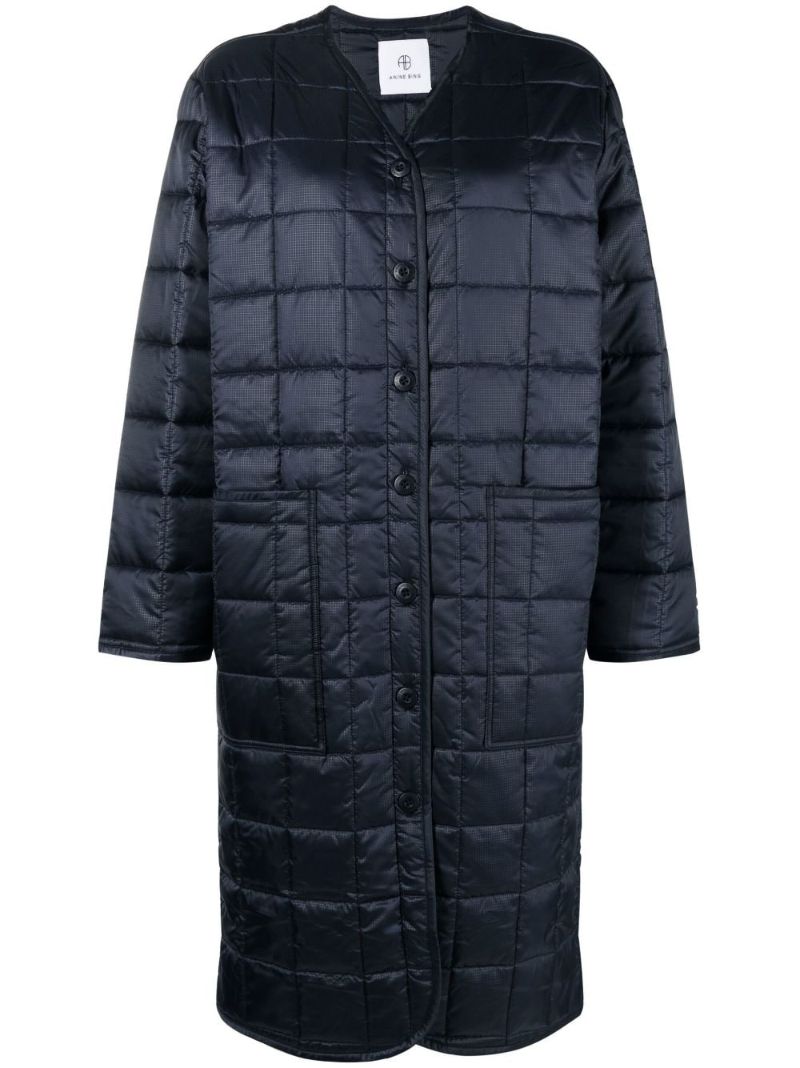 Navy Andy Quilted Coat