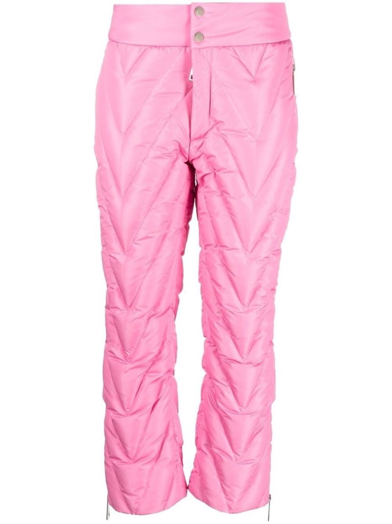 Pink Chevron Quilted Ski Trousers