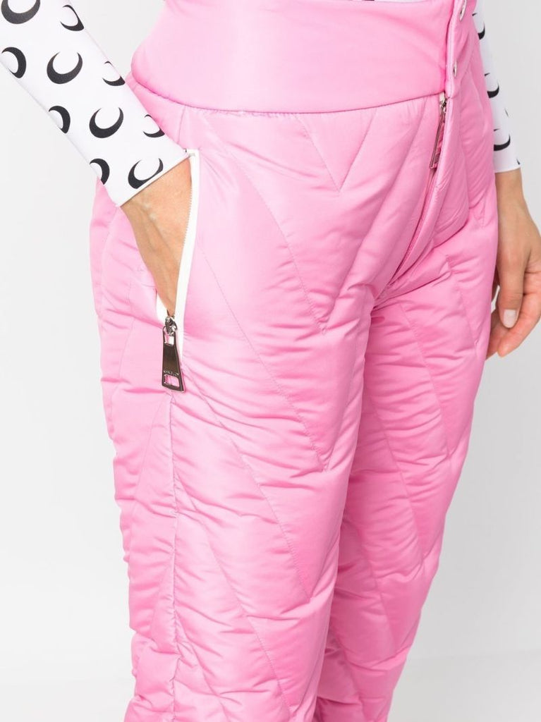 Pink Chevron Quilted Ski Trousers