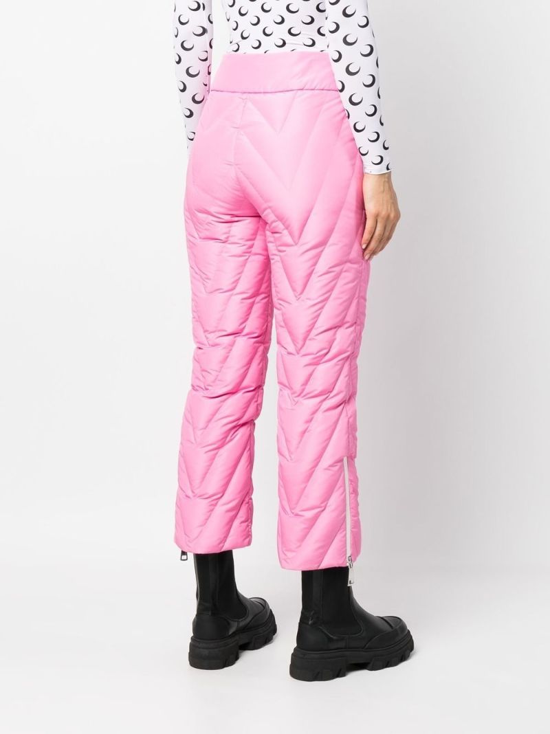Pink Chevron Quilted Ski Trousers
