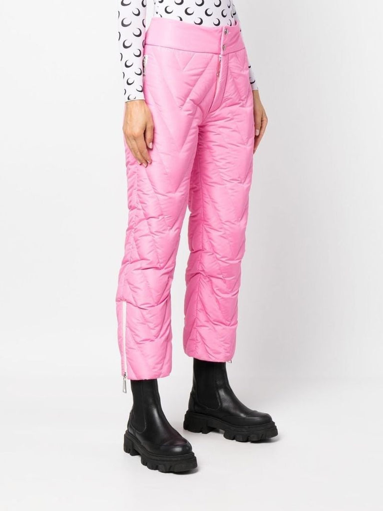 Pink Chevron Quilted Ski Trousers
