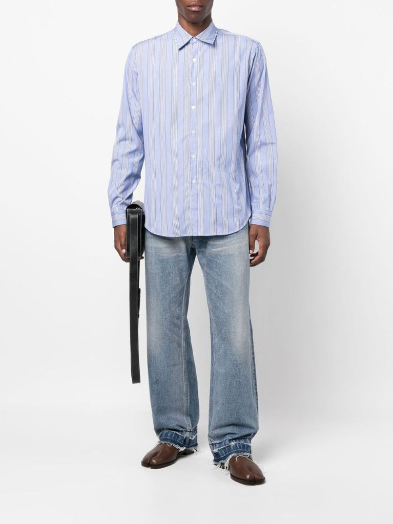 Blue Striped Cotton Shirt