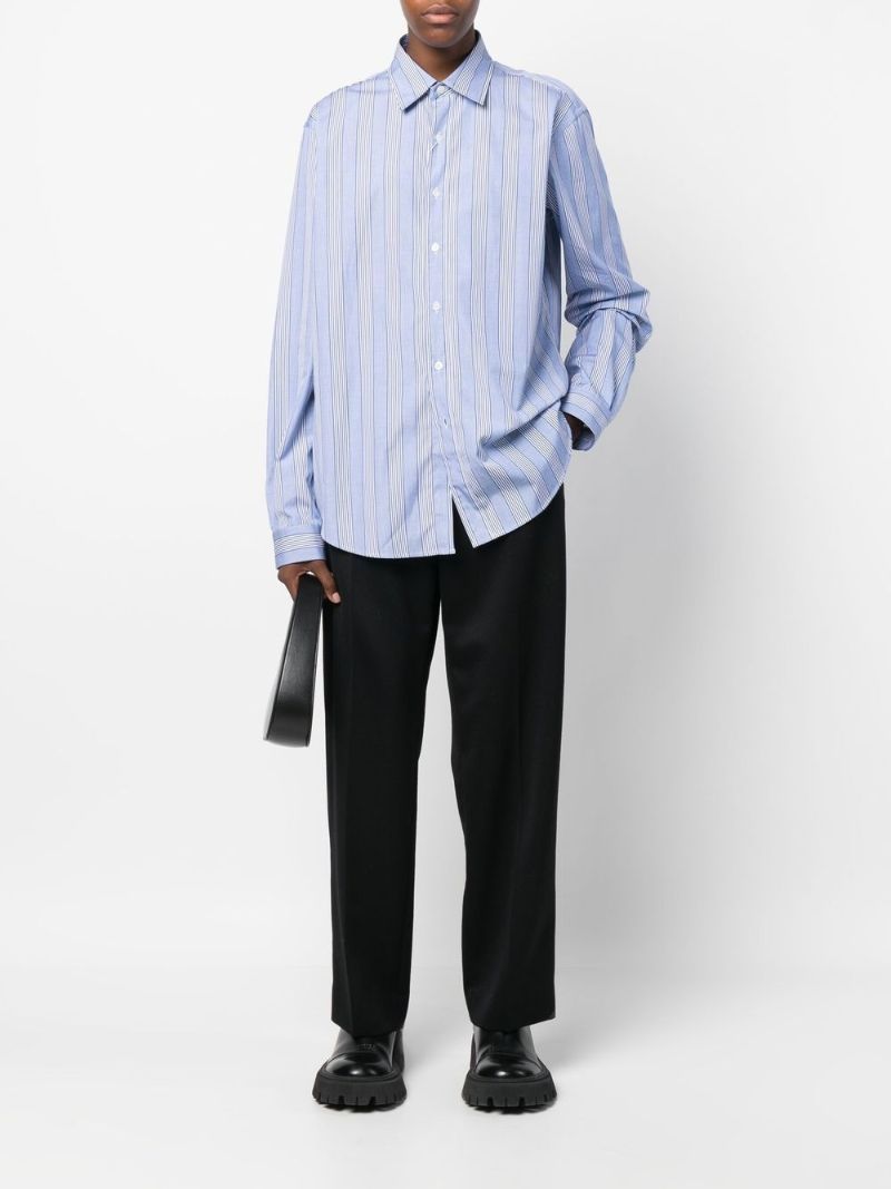 Blue Striped Cotton Shirt