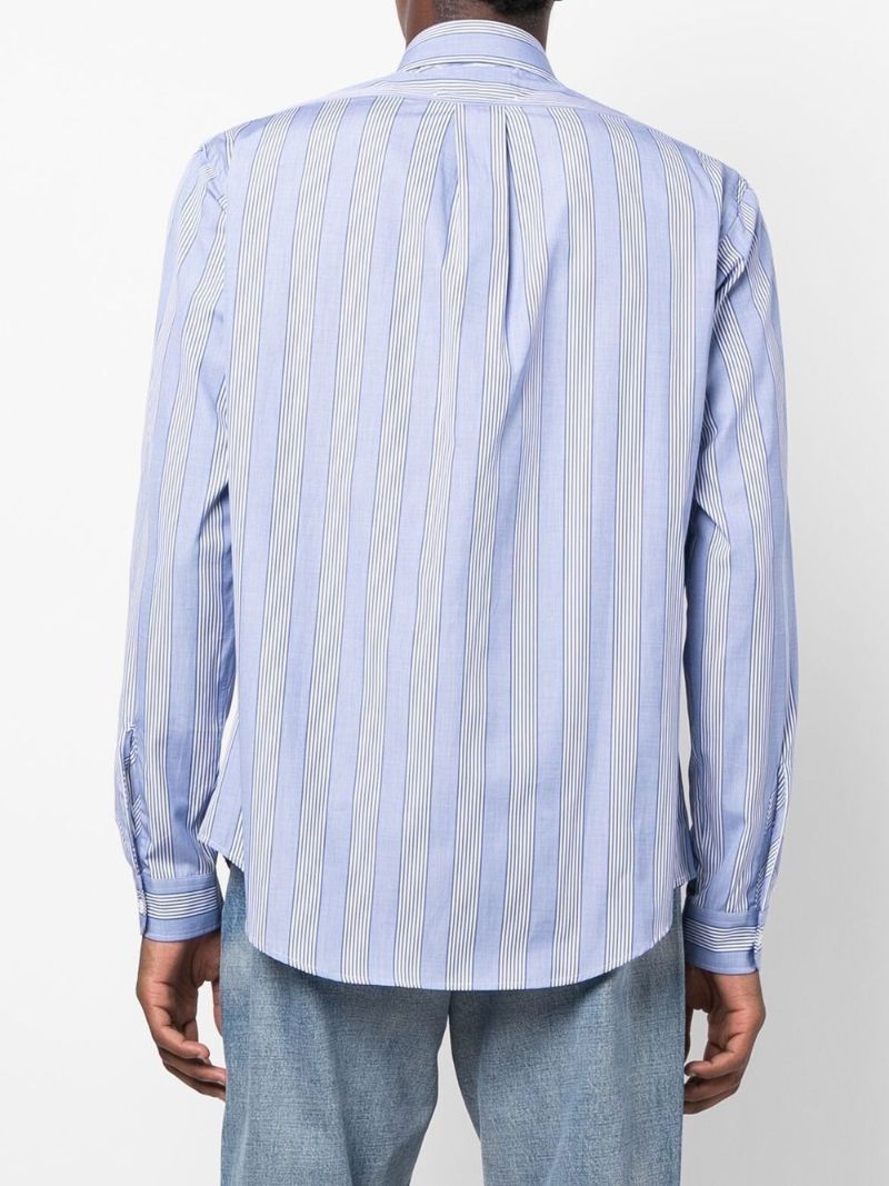 Blue Striped Cotton Shirt