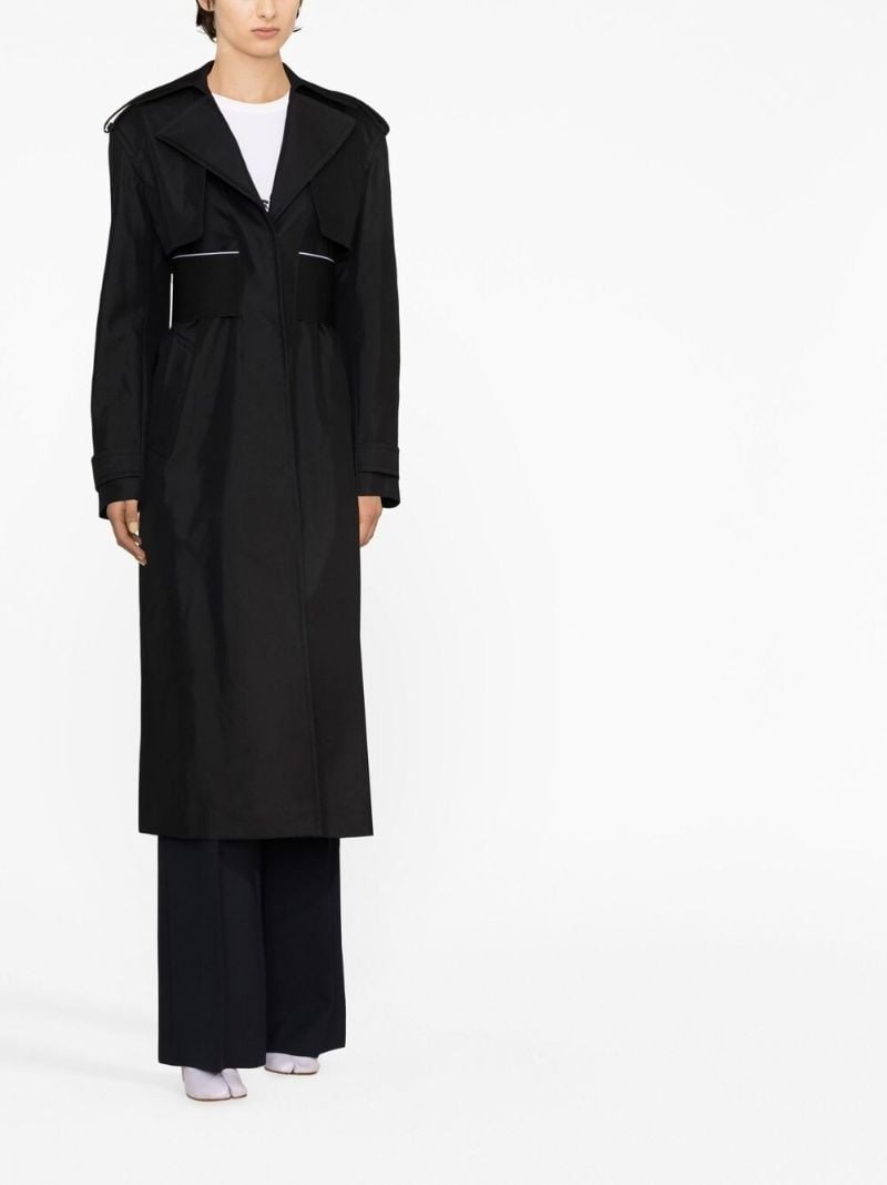 Black Logo Trench Coat