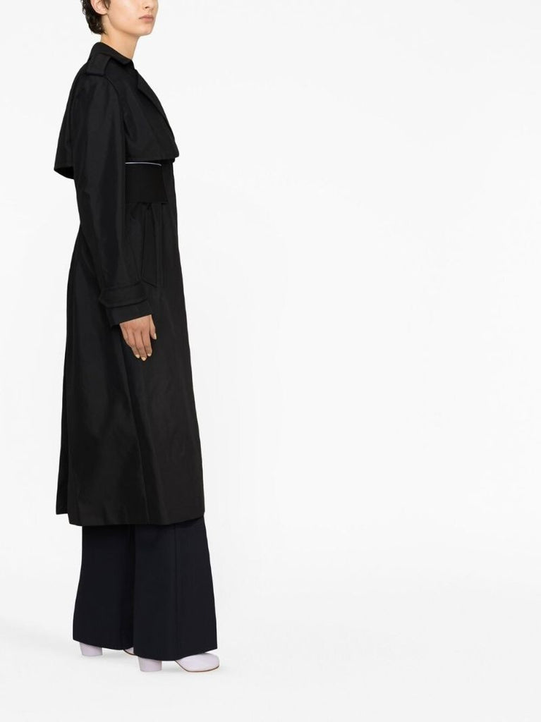 Black Logo Trench Coat