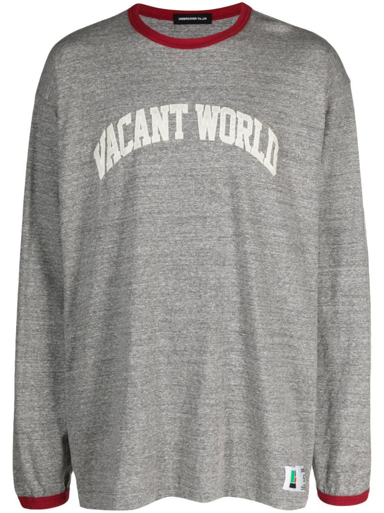 Grey Vacant World Cotton T-shirt