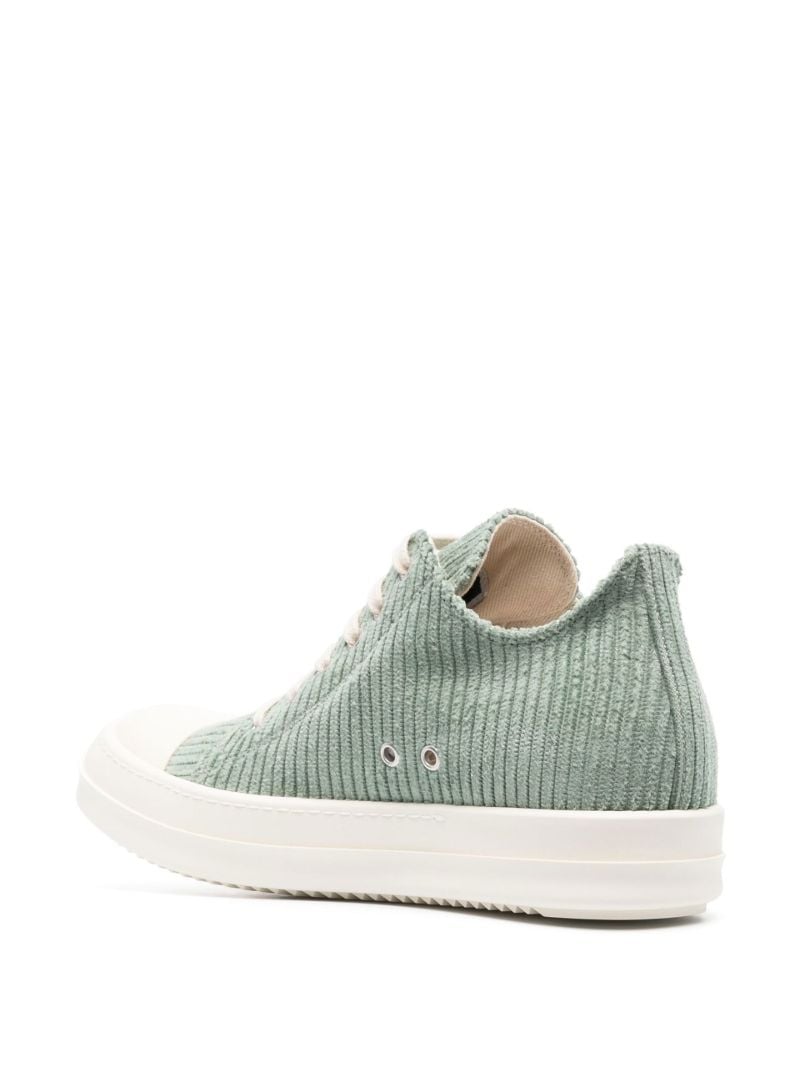 Green Lace-up Corduroy Sneakers