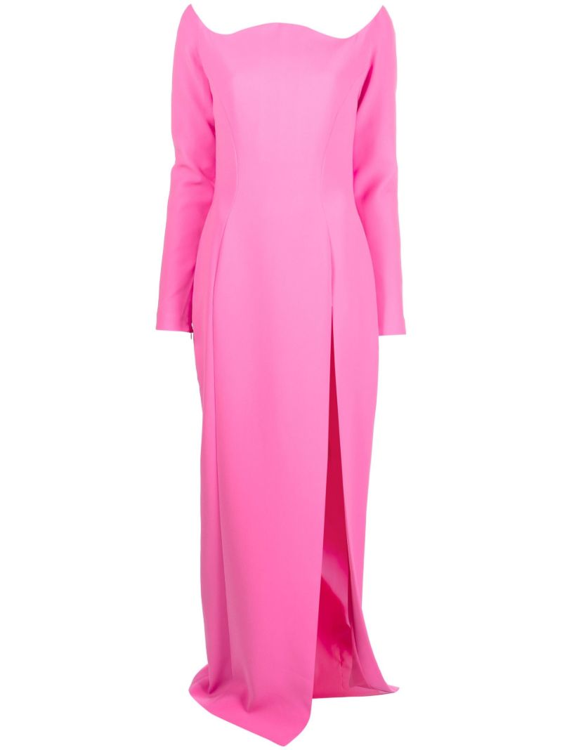 Pink Off Shoulder Gown