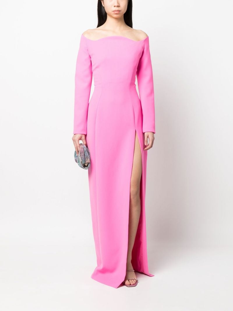 Pink Off Shoulder Gown