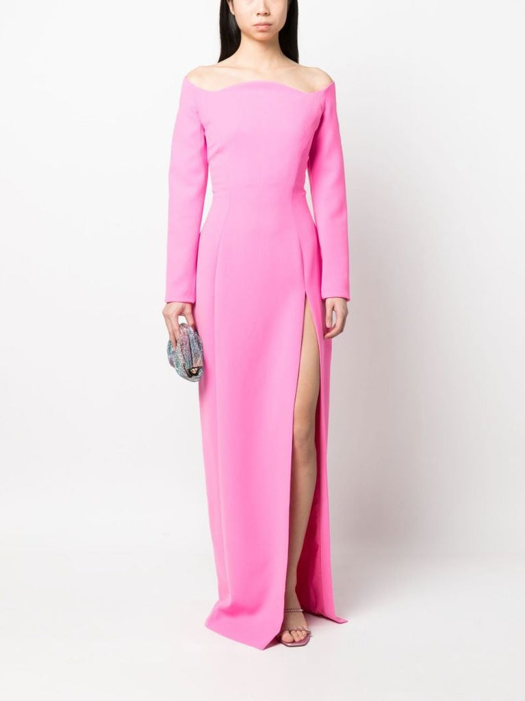 Pink Off Shoulder Gown