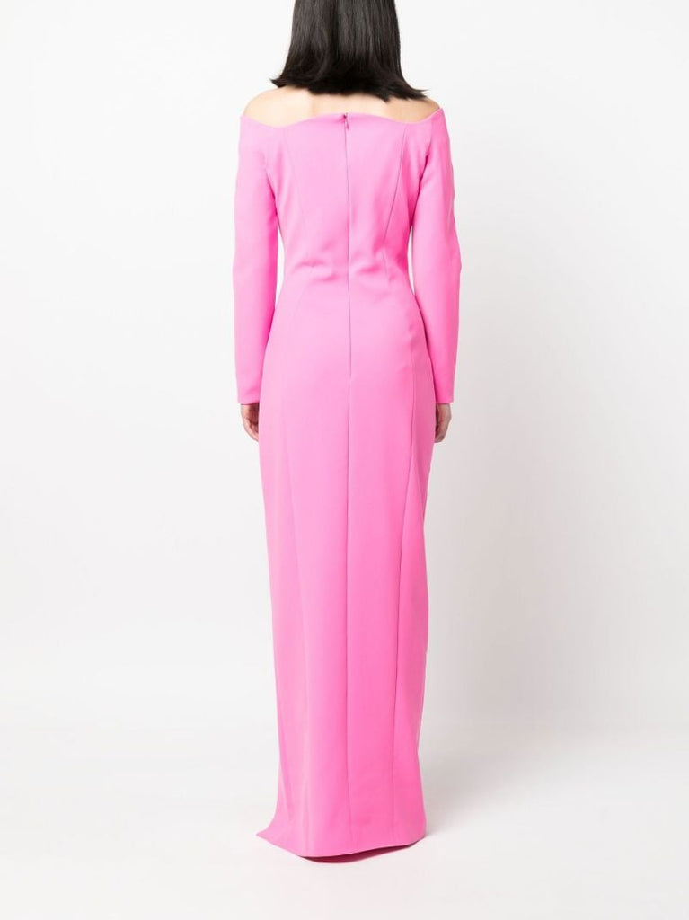 Pink Off Shoulder Gown