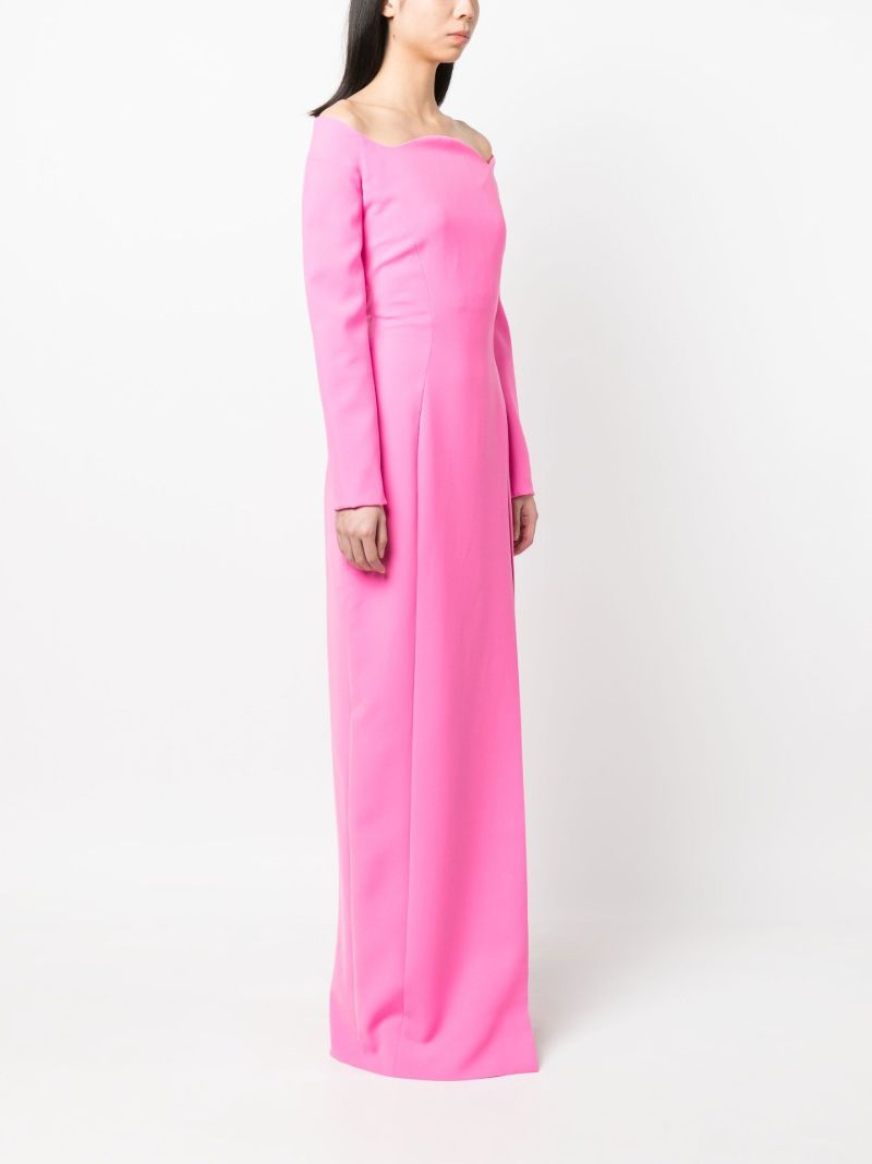 Pink Off Shoulder Gown