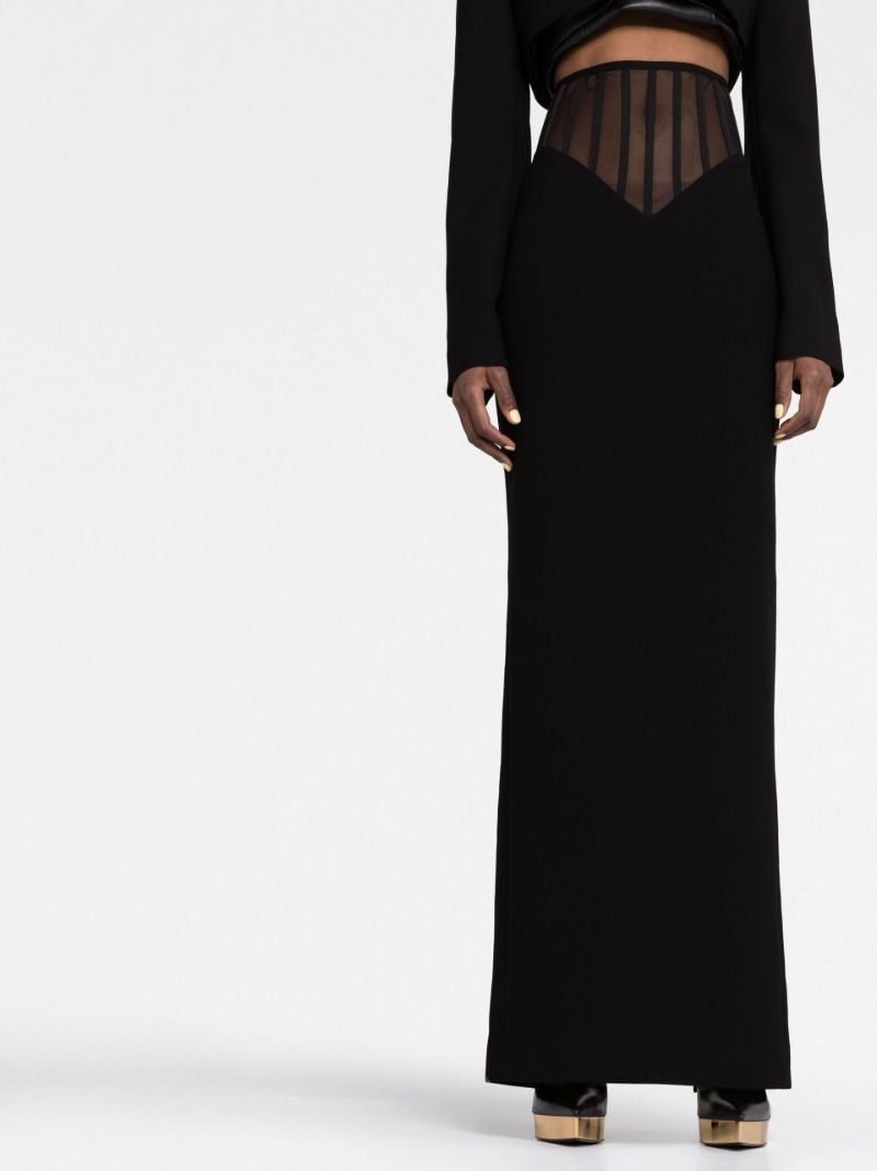 Black High Waisted Maxi Skirt