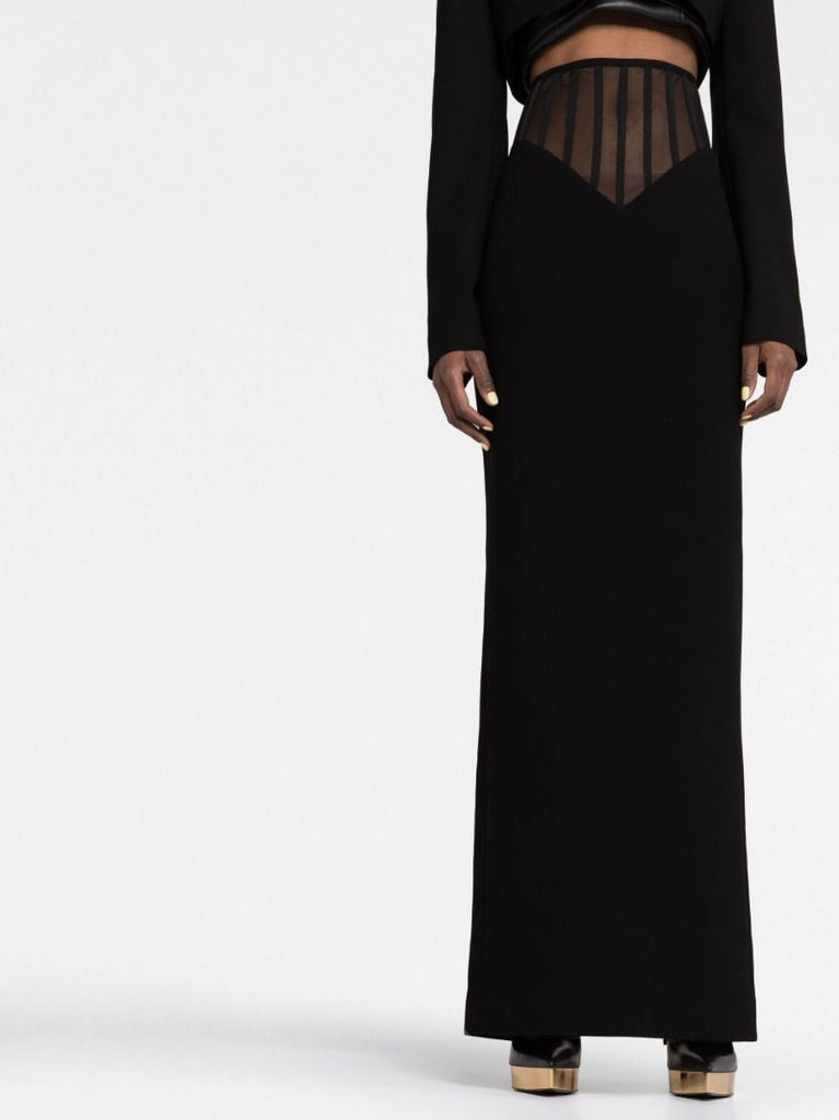 Black High Waisted Maxi Skirt