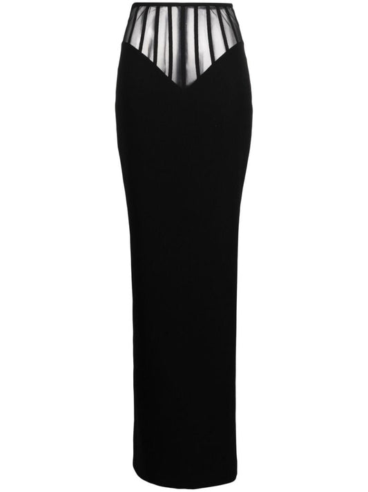 Black High Waisted Maxi Skirt