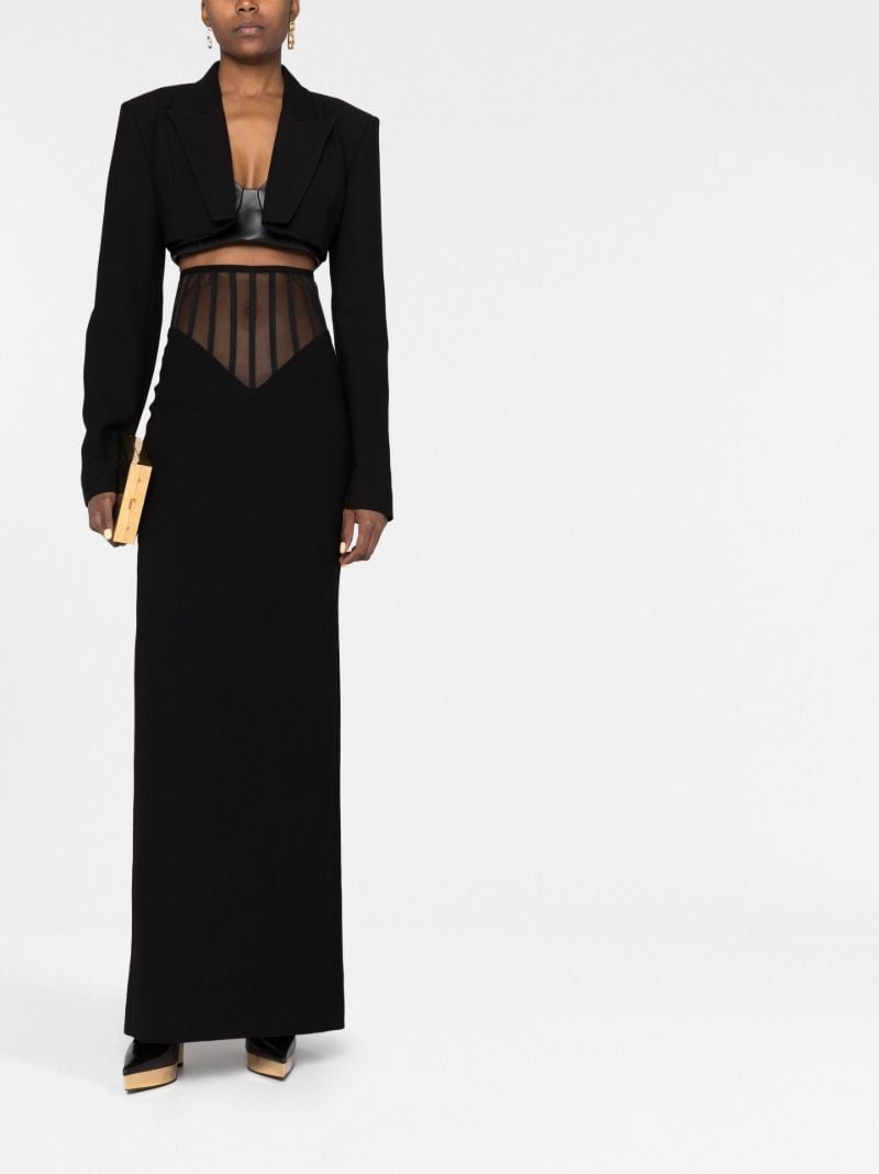 Black Single Breasted Cropped Blazer