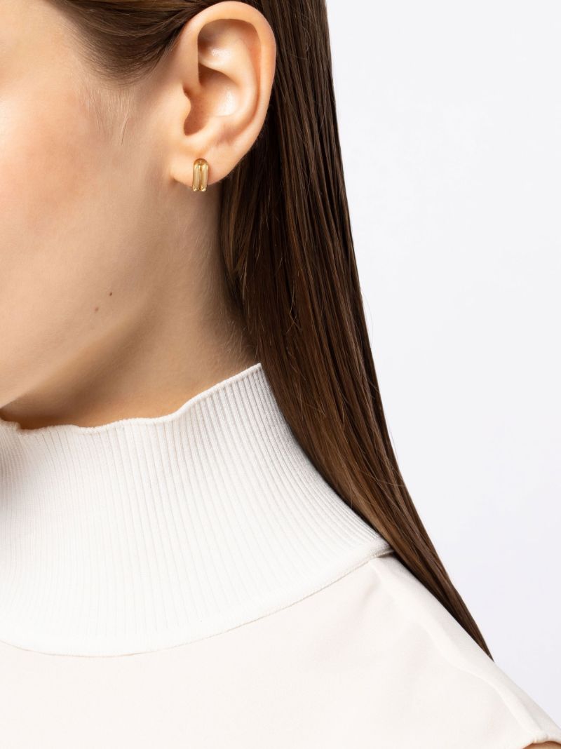 18k Yellow Gold Doubled Small Hoop Earrings