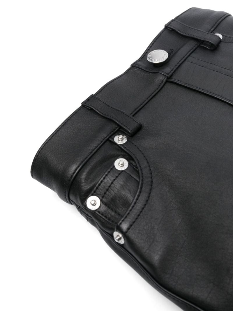 Black Mini Leather Top Handle Bag