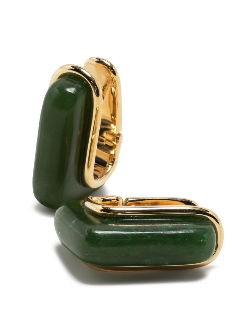 18k Yellow Gold Oblong Small Earrings