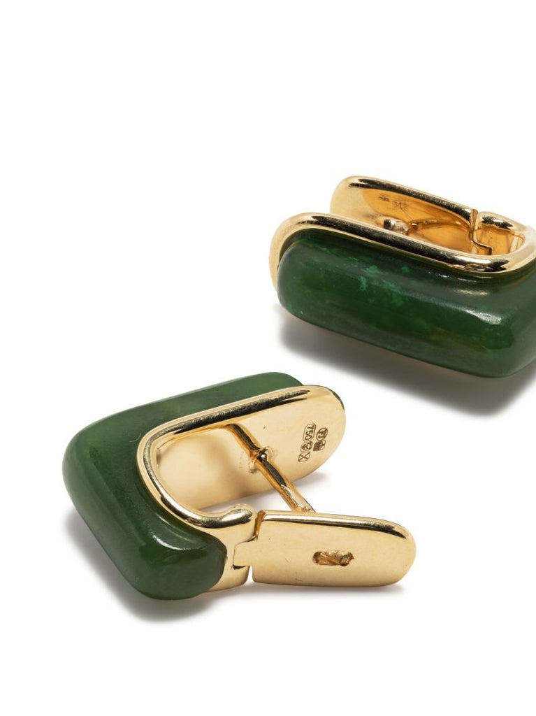 18k Yellow Gold Oblong Small Earrings